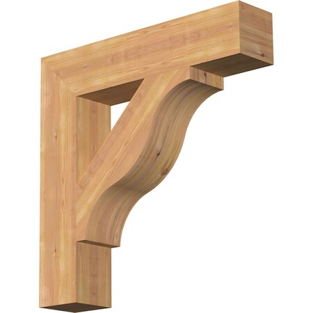 Funston Block Smooth Bracket, Western Red Cedar, 5 1/2"W x 28"D x 28"H